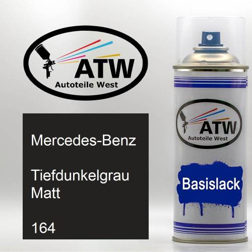 Mercedes-Benz, Tiefdunkelgrau Matt, 164: 400ml Sprühdose, von ATW Autoteile West.